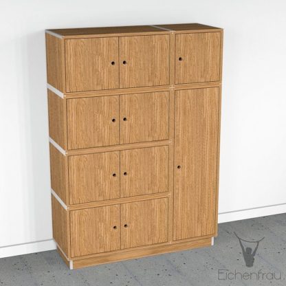 Eichenfrau Garderobenschrank form500-3 Massivholz Eiche