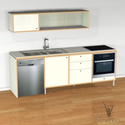Eichenfrau Kuechenblock form702 Multiplex Naturweiss