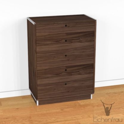 Eichenfrau Schubkastenschrank form500-54 Massivholz Nussbaum