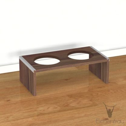 Eichenfrau Hundebar 60x20x31 cm (BxHxT) form951 Massivholz Nussbaum